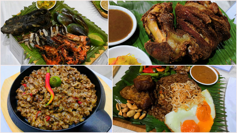 Nasi Goreng, Crispy Pata, Sisig Kapampangan and Seafood Platter