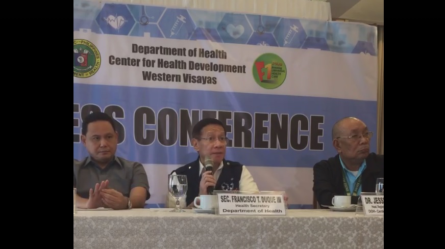 DOH-6 presscon with Gov. Arthur Defensor Jr., DOH Secretary Francisco Duque III, and Dr. Jessie Alonsabe.