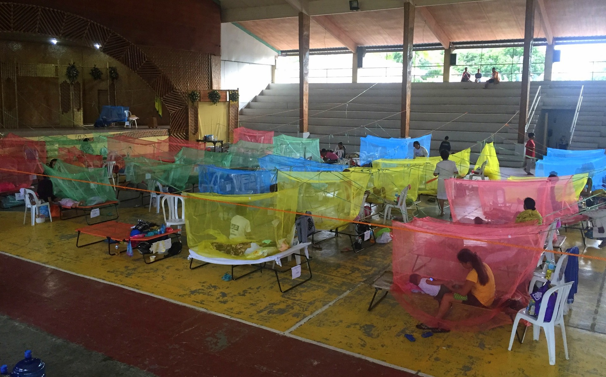 Maasin gymnasium with dengue patients.