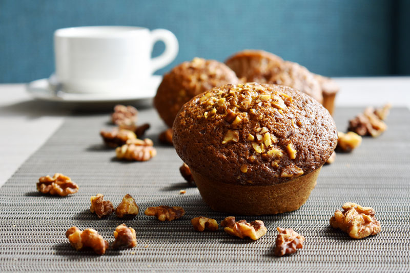 Buy this Banana Walnut Muffin at Dash and get free brewed coffee starting October 1.