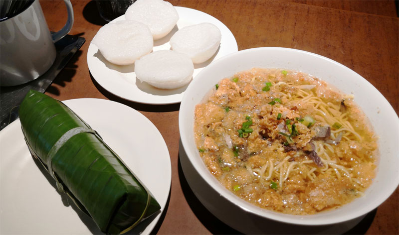 Deco's Original Lapaz Batchoy is best paired with puto.