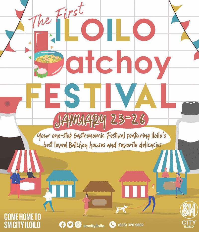 First-ever Iloilo Batchoy Festival opens January 23, 4PM at SM City Iloilo Southpoint.