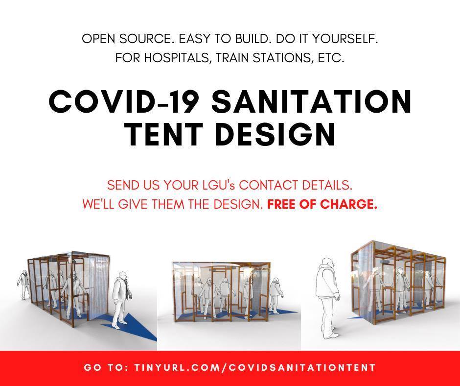 UP Diliman designs Covid-19 sanitation tent.
