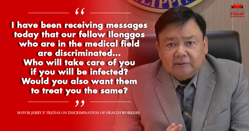 Treñas hits discrimination of health workers