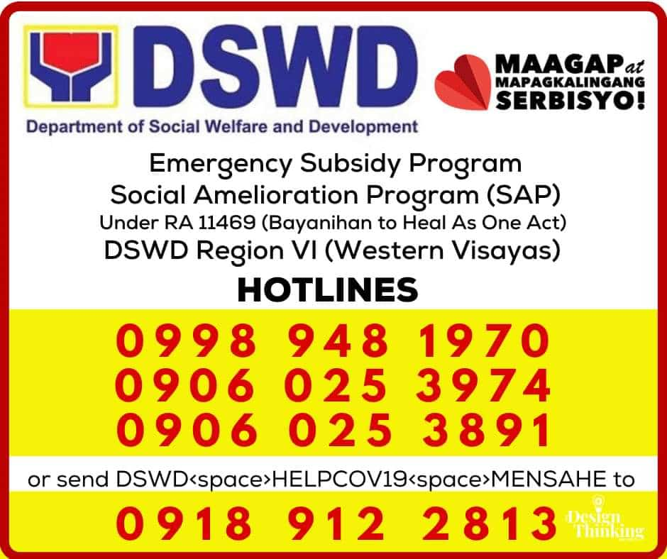 DSWD Western Visayas hotlines