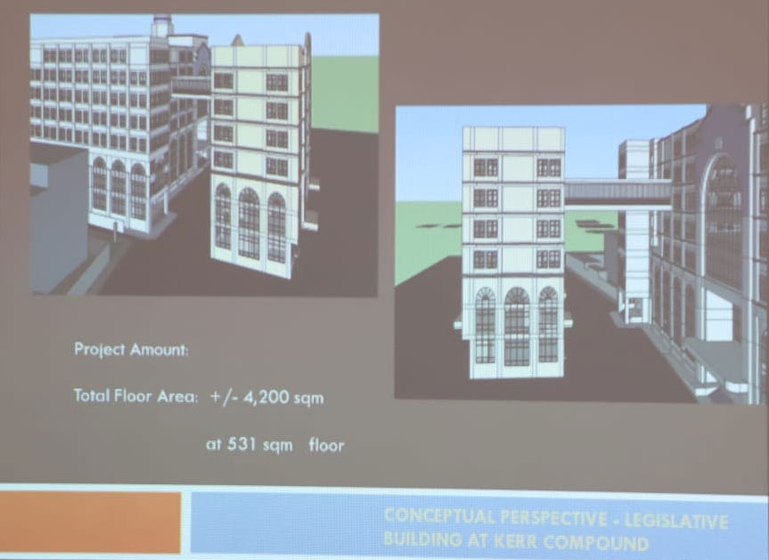  Legislative Building will be constructed at Ker & Co. compound and will connect to City Hall.