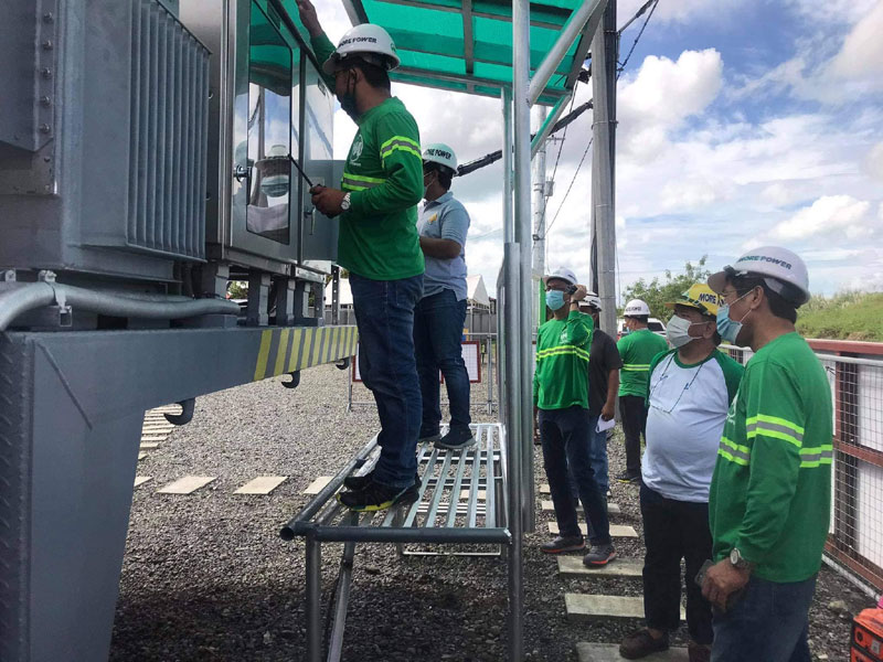 Roel Z. Castro, MORE Power President and CEO, personally checked the mobile substation as it was fully-energized Sunday, December 6, 2020.