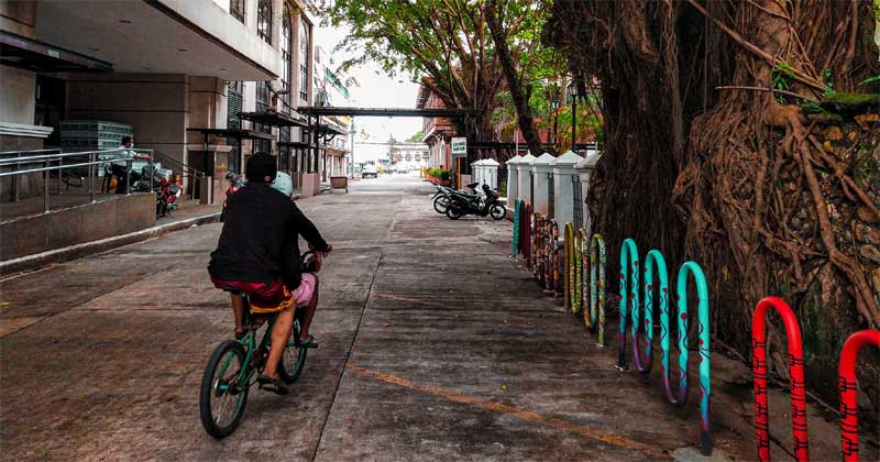 Colorful bike racks at the back of Iloilo City Hall. Photo by Jethro Importado.