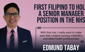 Ilonggo nurse Edmund Tabay, a senior manager in NHS UK.