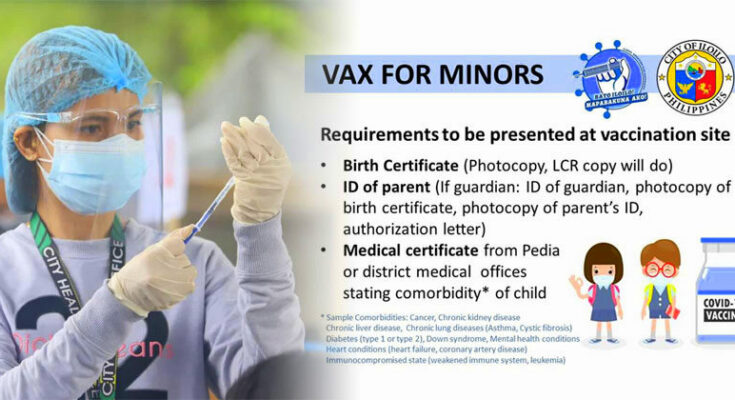 Iloilo city vaccination of minors