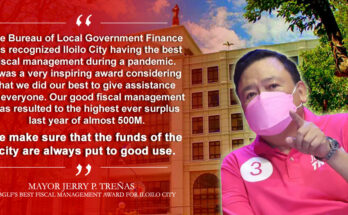 Iloilo City gets Best Fiscal Management award for efficient use of funds.