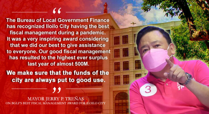 Iloilo City gets Best Fiscal Management award for efficient use of funds.