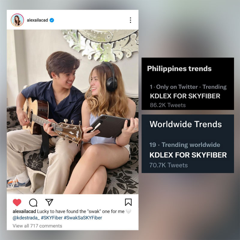 KDLex trends #1 in the PH and #19 globally after announcing endorsement as a love team