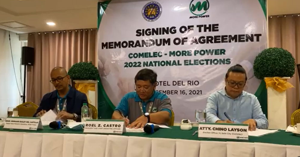 MOA Signing between MORE Power and COMELEC for