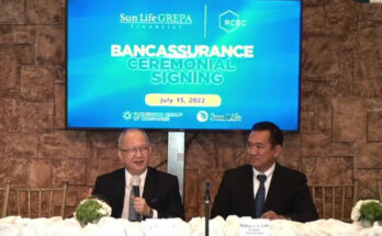 RCBC President Eugene Acevedo and Sun Life President Richard Lim