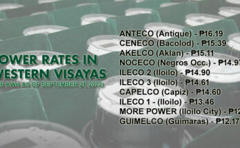Power rates in the Visayas