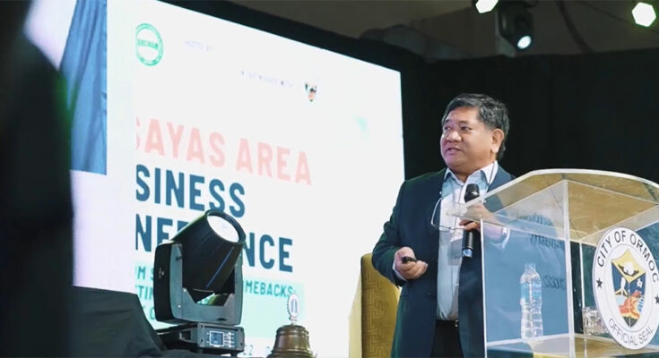 Roel Z. Castro speaks at the 1st Visayas Business Conference of PCCI.