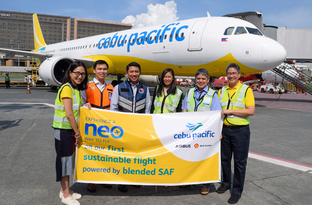 Cebu Pacific operates its first SAFpowered commercial flight