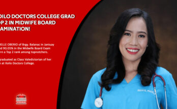 Marielle Oberio of Janiuay top 2 in Midwife Board Exam 2022.