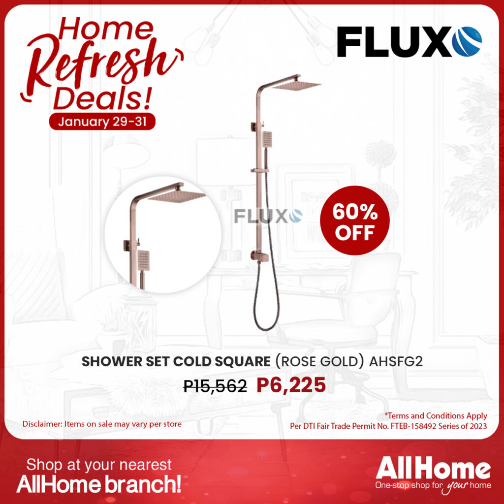 FLUXO, Shower Set in Rose Gold (from P15,562 to P6,225)