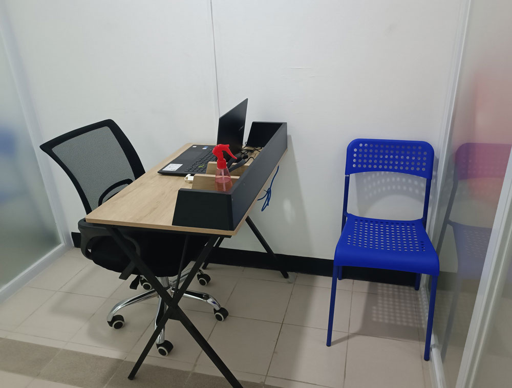 One of two interview rooms for IELTS Speaking test.