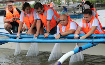 MORE Power releases over 1,000 fingerlings to Iloilo River.