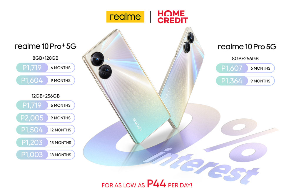 realme 10 pro series 5g available in Home Credit