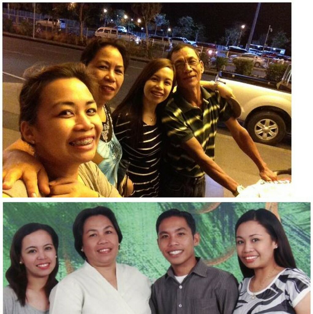 Charmi with her parents Eduardo and Lalaine Fernandez and siblings