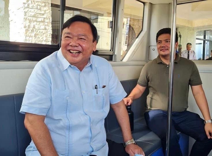 Mayor Jerry Trenas and Councilor Miguel Trenas were the first one to ride the E-Bus in Iloilo City streets.