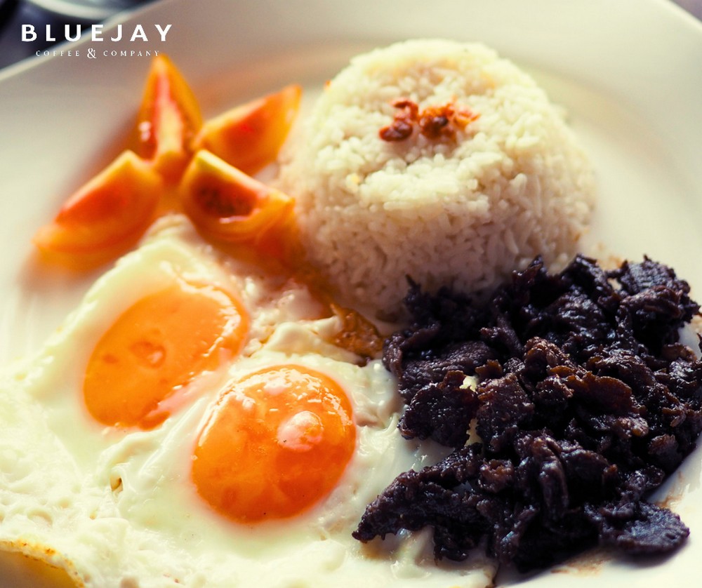 All-day breakfast meal with Classic Beef Tapa from Bluejay Coffee and Company.