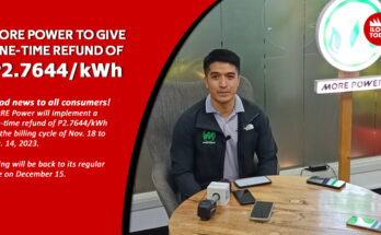 MORE Power Energy Sourcing Manager Ralph Dorilag on one-time refund.