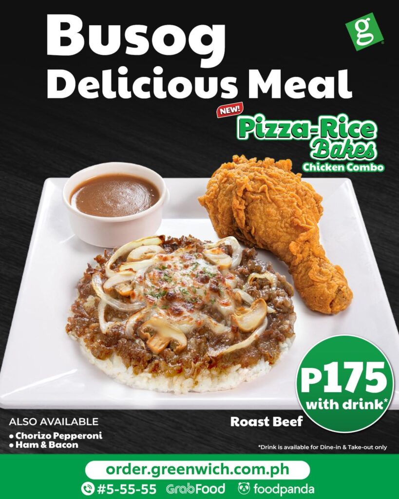 MUST-TRY FROM GREENWICH: Roast Beef & Cream Cheese Overload® Pizza and Roast Beef Pizza-Rice Bakes!