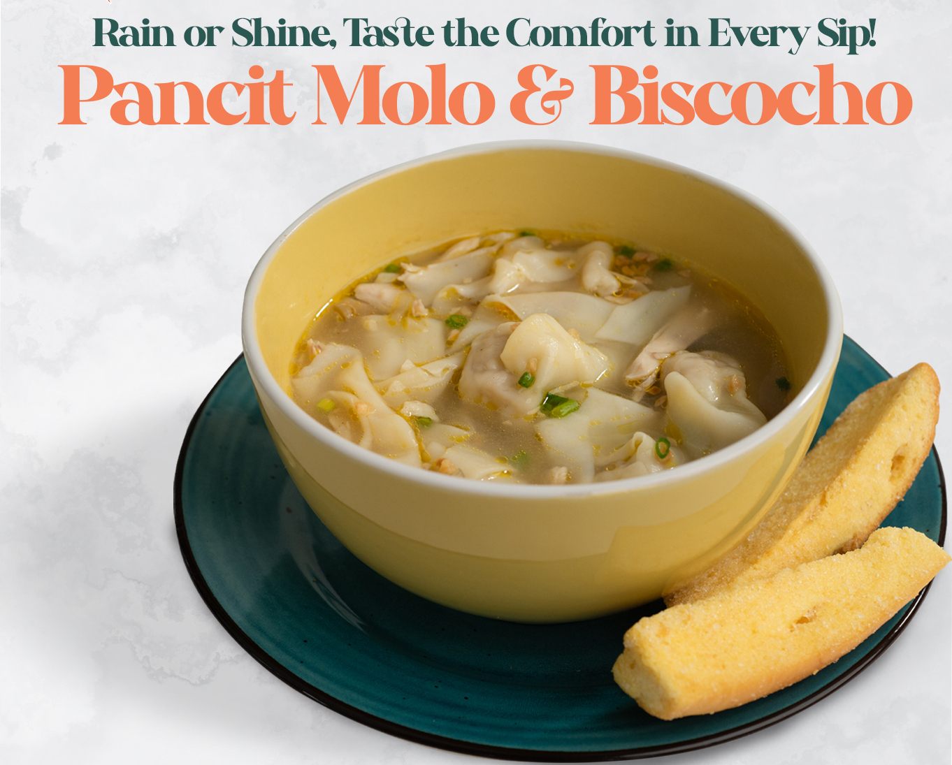 Carlo's Pancit Molo with Biscocho