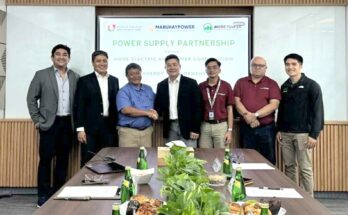 CLEAN ENERGY PARTNERSHIP. MORE Power President/CEO Roel Z. Castro (3rd from left) and MabuhayPower Holdings Corp. Chairman Sherwin Go Hing (4th from left) formalize the 6.6 MW Solar Power Supply Agreement on July 1, 2025. Also in the photo (from left to right) are MabuhayPower Chief Operations Officer Carlo Jose Morales, Urban Energy Development Corporation President Alfonso Javier D. Reyes, MORE Power Chief Operations Officer JM Zaporteza, VP for Corporate Energy Sourcing and Commercial Affairs Niel Parcon, and Energy Sourcing Manager Raphael Dorilag.