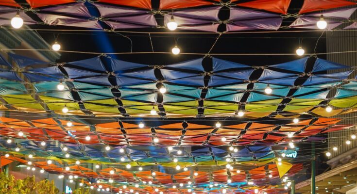 Taffeta Art Canopy Fills Festive Walk Iloilo